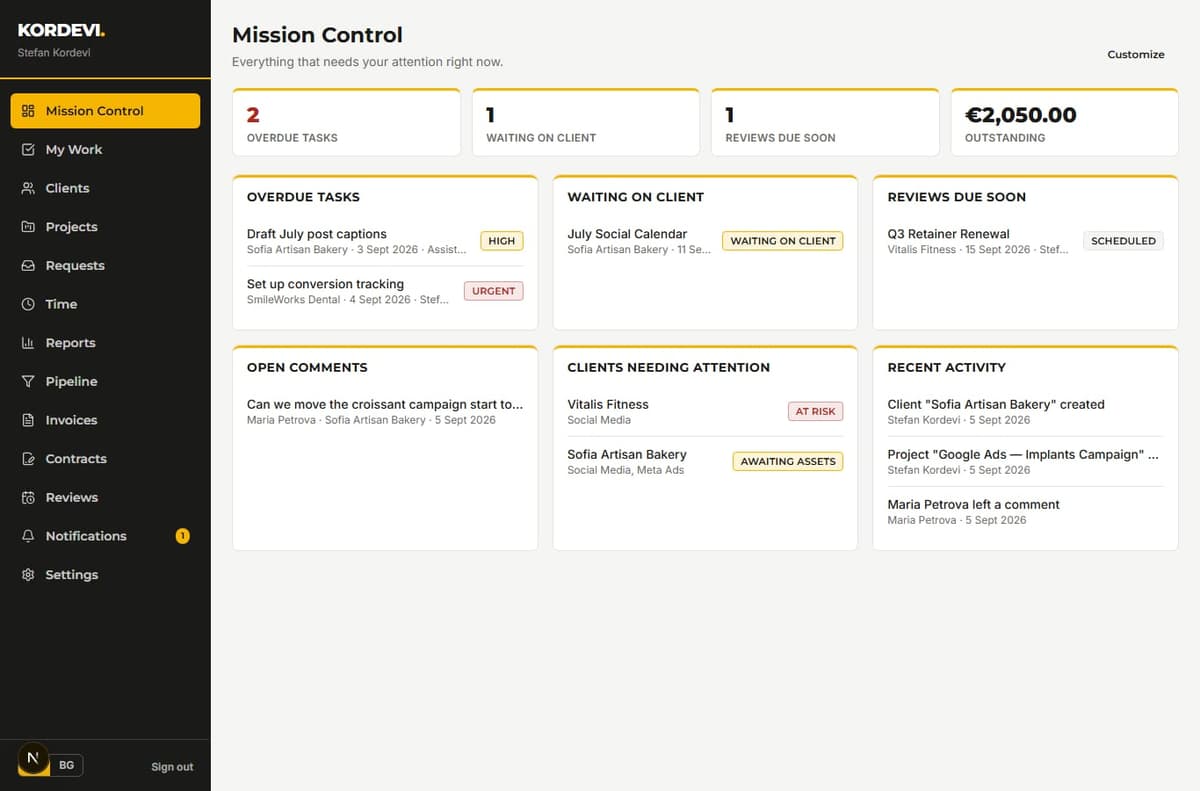 Kordevi Agency OS screenshot 1